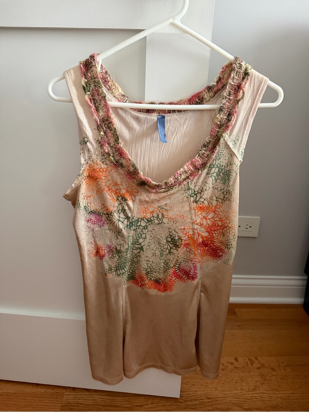 Free People Beige Golden Tan Sleeveless Top Size S